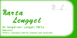 marta lengyel business card